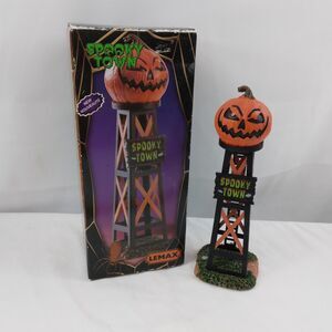 Lemax Spooky Town Evil Pumpkin Water Tower Halloween Village Table Decor